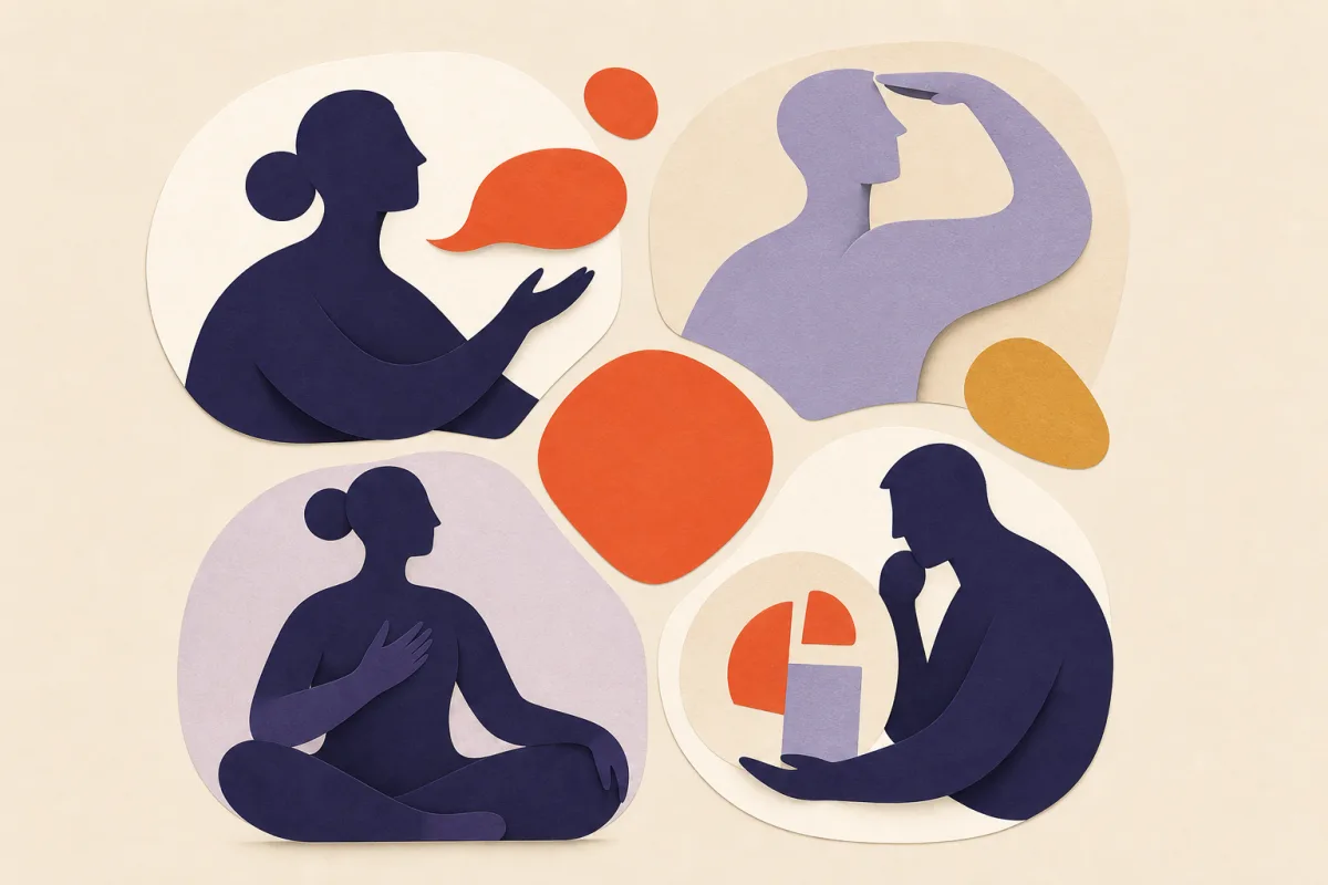 Ilustração editorial do teste de perfil comportamental DISC